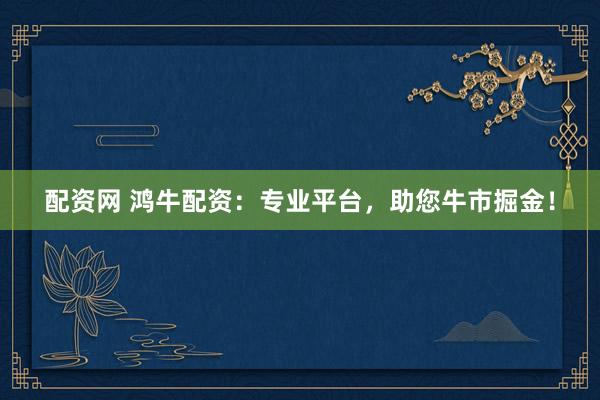 配资网 鸿牛配资：专业平台，助您牛市掘金！