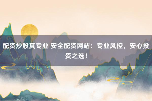 配资炒股真专业 安全配资网站：专业风控，安心投资之选！