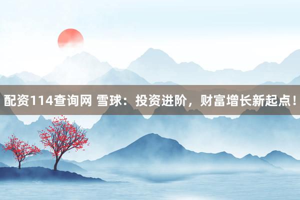 配资114查询网 雪球：投资进阶，财富增长新起点！
